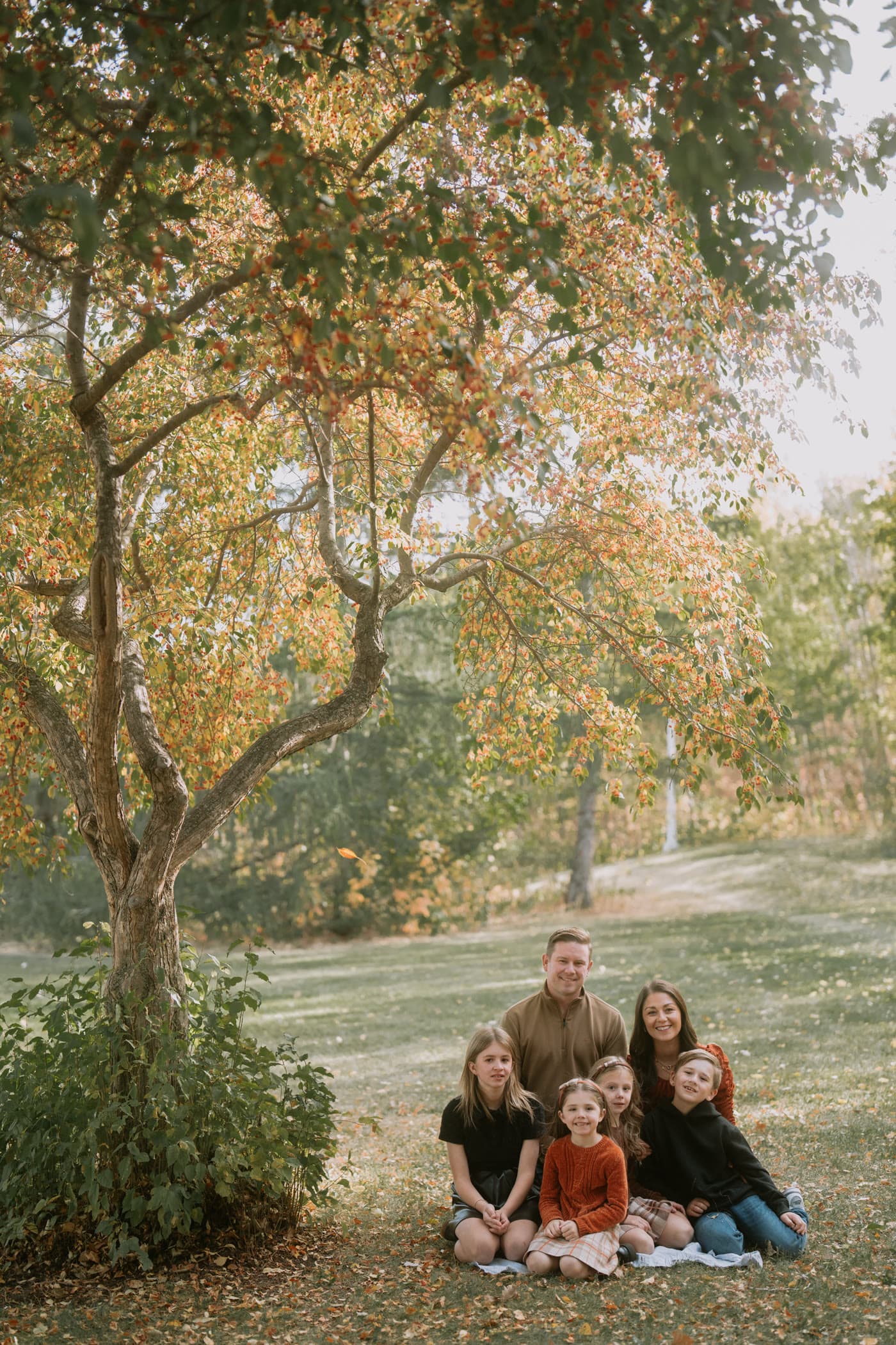 Family photography Edmonton — fall family candid