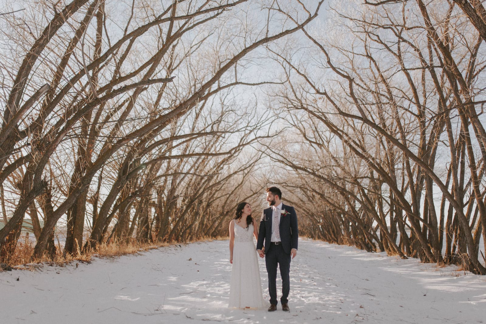 Edmonton wedding photography — sunset couple portrait